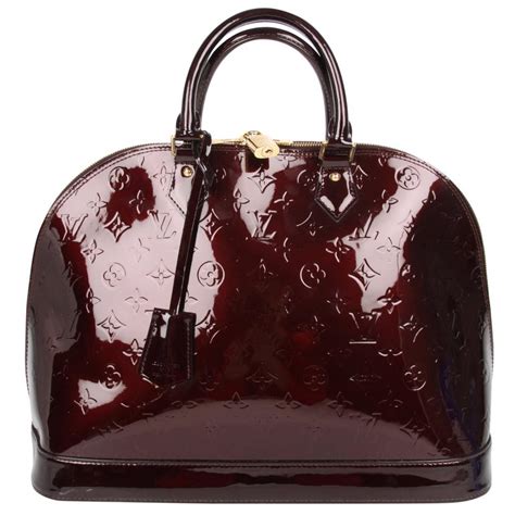 louis vuitton burgundy patent leather bag|louis vuitton embossed leather bag.